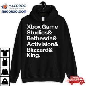 Xbox Game Studios Bethesda Activision Blizzard King Tshirt