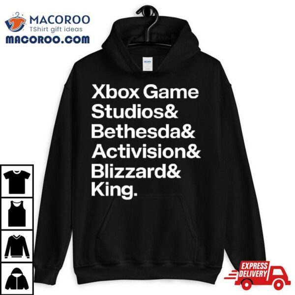 Xbox Game Studios Bethesda Activision Blizzard King Shirt