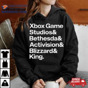 Xbox Game Studios Bethesda Activision Blizzard King Tshirt