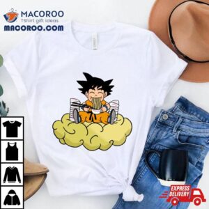 Young Saiyan Eating Noodles Dragon Ball Shirt