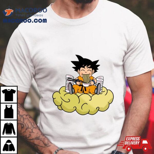 Young Saiyan Eating Noodles Dragon Ball Shirt