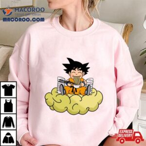 Young Saiyan Eating Noodles Dragon Ball Tshirt