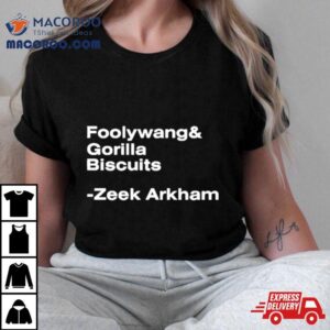 Zeek Arkham Wearing Foolywang Gorilla Biscuits Shirt