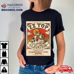 Zz Top Announce The Elevation Summer Tour Ovo Arena Wembley London Tshirt