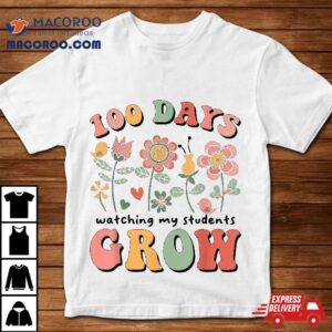 Days Growing Boho Flowers Teacher Th Day Of School Tshirt