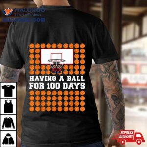 100 Days Of School Basketball 100th Day Balls Gift For Boys Shirt