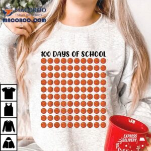 100 Days Of School Basketball 100th Teacher Shirt