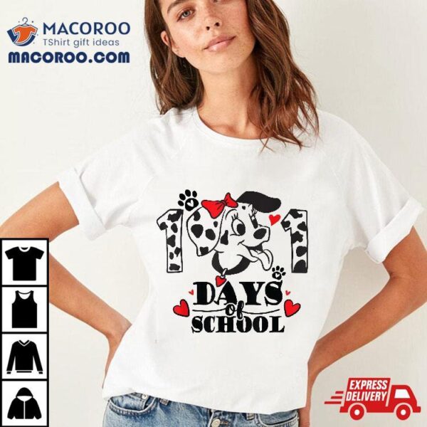 100 Days Of School Cute Dog Girls Dalmatian Smarter Shirt