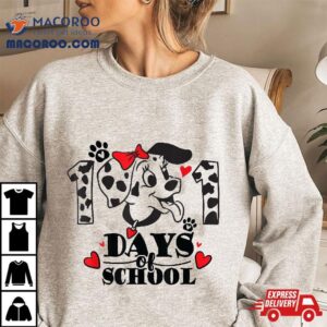 Days Of School Cute Dog Girls Dalmatian Smarter Tshirt