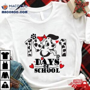 Days Of School Cute Dog Girls Dalmatian Smarter Tshirt