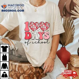 Days Of School Retro Disco Hearts Th Day Tshirt