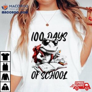 Days Of School T Rex With Glasses Tshirt
