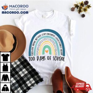 Th Day Of School Teacher Days Smarter Rainbow Tshirt