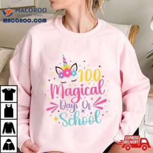 Th Day Of School Unicorn Magical Days Teacher Girls Tshirt