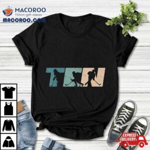 Th Birthday Retro Ice Hockey Years Old Boy Girl Tshirt