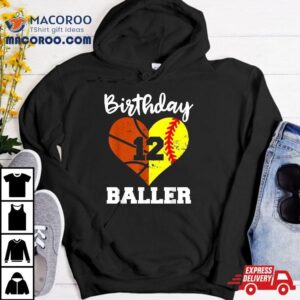 Th Birthday Baller Funny Year Old Softball Basketball Tshirt