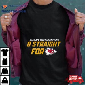 Afc West Champions Straight For Kansas City Chiefs Tshirt