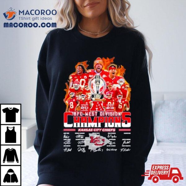 2023 Afc West Division Champions Kansas City Chiefs Signature T Shirt