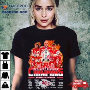 Afc West Division Champions Kansas City Chiefs Signature Tshirt