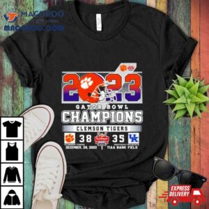 Gator Bowl Champions Clemson Tigers Kentucky Wildcats December Tiaa Bank Field Tshirt