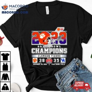 Gator Bowl Champions Clemson Tigers Kentucky Wildcats December Tiaa Bank Field Tshirt