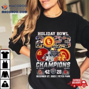 Holiday Bowl Usc Trojans Champions Finals Score Tshirt