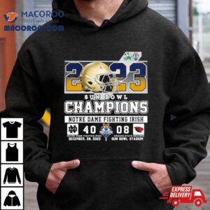 2023 Sun Bowl Champions Notre Dame Fighting Irish 40 08 Oregon State Beavers December 29 2023 Sun Bowl Stadium Shirt