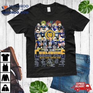 Sun Bowl Champions Notre Dame Fighting Irish Signature Tshirt