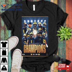 2024 Cfp National Champions Are The Michigan Wolverines Football Poster T Shirt