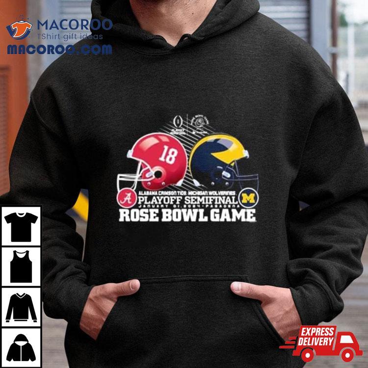 2024 Cfp Rose Bowl Game Michigan Wolverines Vs Alabama Crimson Tide T Shirt 6 Cfp Rose Bowl Game Michigan Wolverines Vs Alabama Crimson Tide Tshirt
