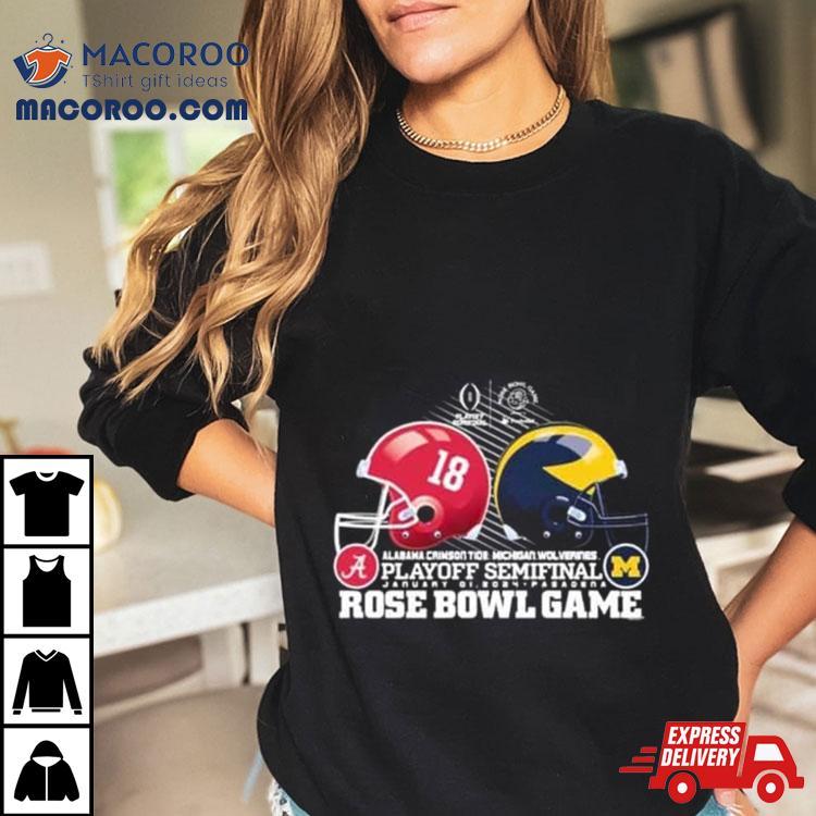 2024 Cfp Rose Bowl Game Michigan Wolverines Vs Alabama Crimson Tide T Shirt 5 Cfp Rose Bowl Game Michigan Wolverines Vs Alabama Crimson Tide Tshirt