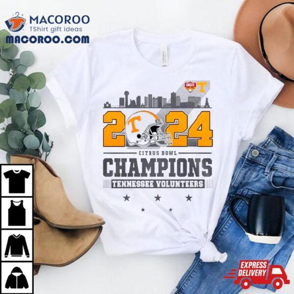 2024 Cheez It Citrus Bowl Champions Tennessee Volunteers Helmet Shirt