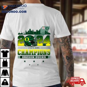 2024 Fiesta Bowl Champions Oregon Ducks Helmet Shirt