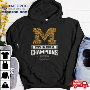 National Champions Go Blue Michigan Wolverines M Logo Tshirt