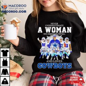 Never Underestimate A Woman Who Understands Football And Loves Dallas Cowboys Tshirt