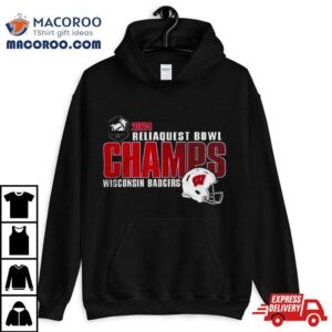 Reliaquest Bowl Champions Merch Wisconsin Badgers Tshirt