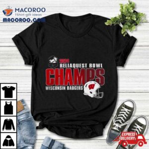 Reliaquest Bowl Champions Merch Wisconsin Badgers Tshirt