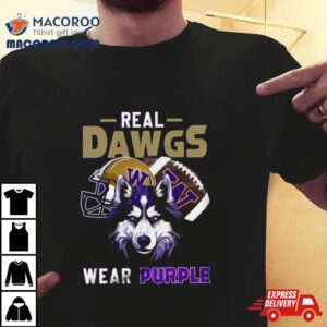 Washington Huskies Real Dawgs Wear Purple Wolf Tshirt