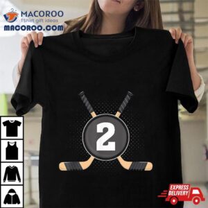 Nd Birthday Ice Hockey Years Old Themed Party Tshirt