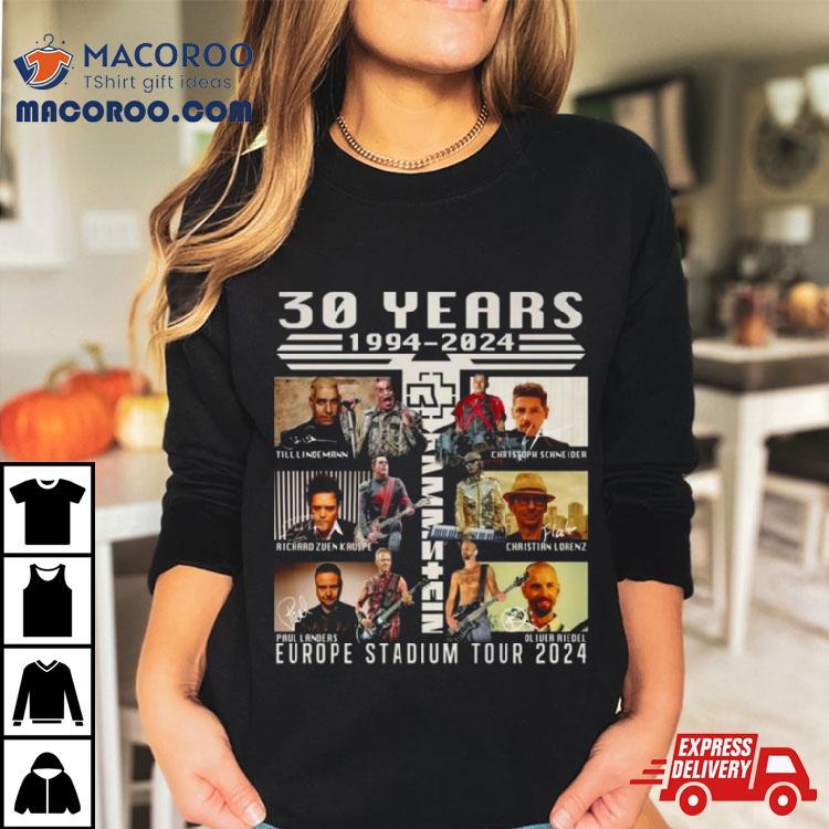  Years   Rammstein Europe Stadium Tour  Tshirt 