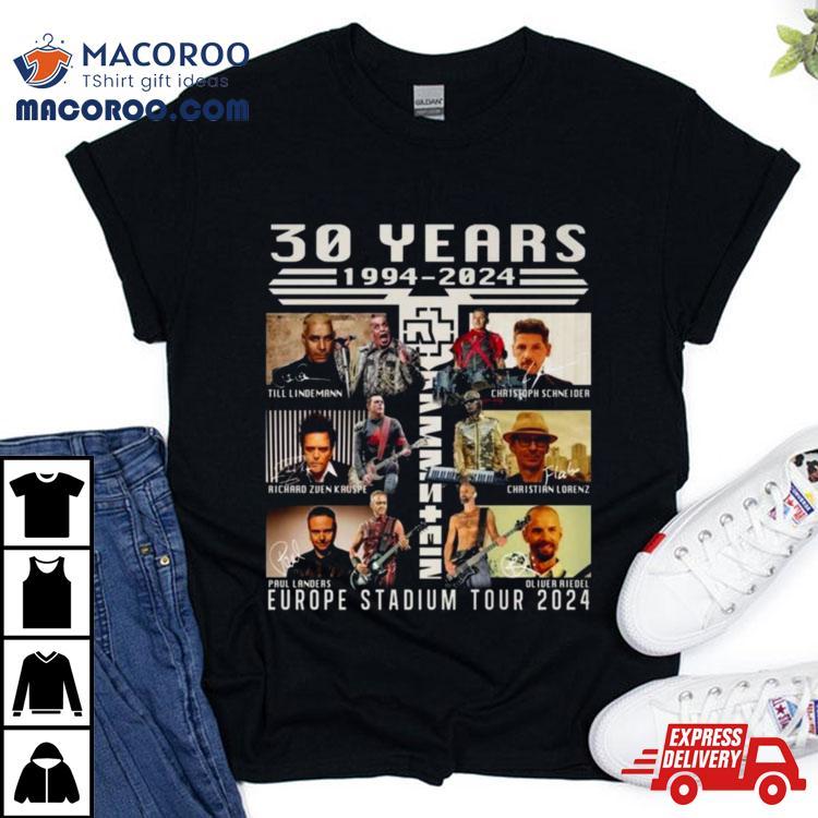  Years   Rammstein Europe Stadium Tour  Tshirt 