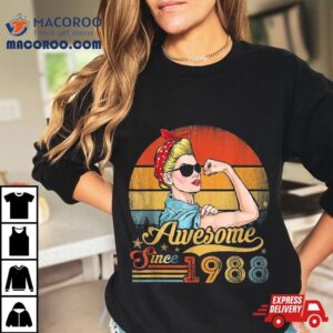35 Year Old Awesome Since 1988 35th Birthday Gifts Shirt