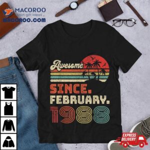 Year Old Awesome Since February Th Birthday Tshirt