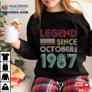 35 Years Old Gifts Legend Since October 1987 35th Birthday Shirt