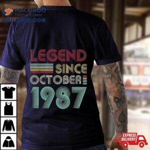 Years Old Gifts Legend Since October Th Birthday Tshirt