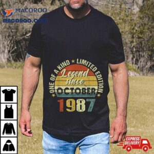 Years Old Gifts Legend Since October Th Birthday Tshirt