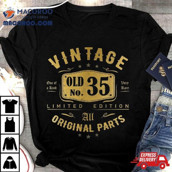 35th Birthday For 35 Year Old Tee Vintage 1987 Shirt