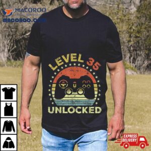 35th Birthday Gaming Level 35 Unlocked Shirt