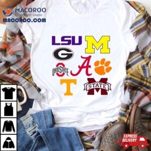 8 Teams Have Ever Been Ranked Number 1 In The College Football Playoff Rankings T Shirt