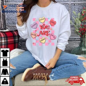 Affirmations Candy Heart Teacher Valentine S Day Kids Tshirt
